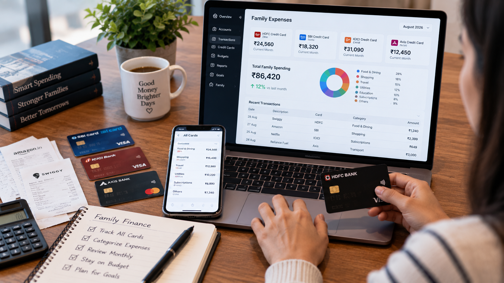 How to Track Family Expenses Across Multiple Credit Cards